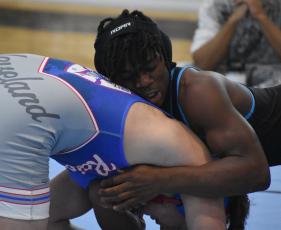 Camden County wrestler Julian Dailey (pictured from an earlier competition) finished fifth at 160 pounds at the Pirate Ships ’n Duels in Melbourne, Fla. (Andy Diffenderfer, Tribune & Georgian)