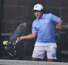 Camden’s Dominic Rossi won Tuesday at No. 3 singles. (Andy Diffenderfer, Tribune & Georgian)