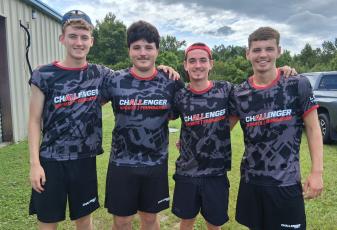Challenger soccer camp instructors Nathan Campbell-Smyth, Sonny Mooney, Felix Bradford-McKeown and Zach McCausland. (Andy Diffenderfer, Tribune & Georgian)