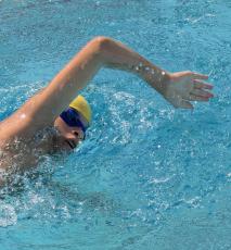The Boomers’ Jeremiah Gates swims at the SwimRise Season Finale in Jacksonville. (Submitted photo) 