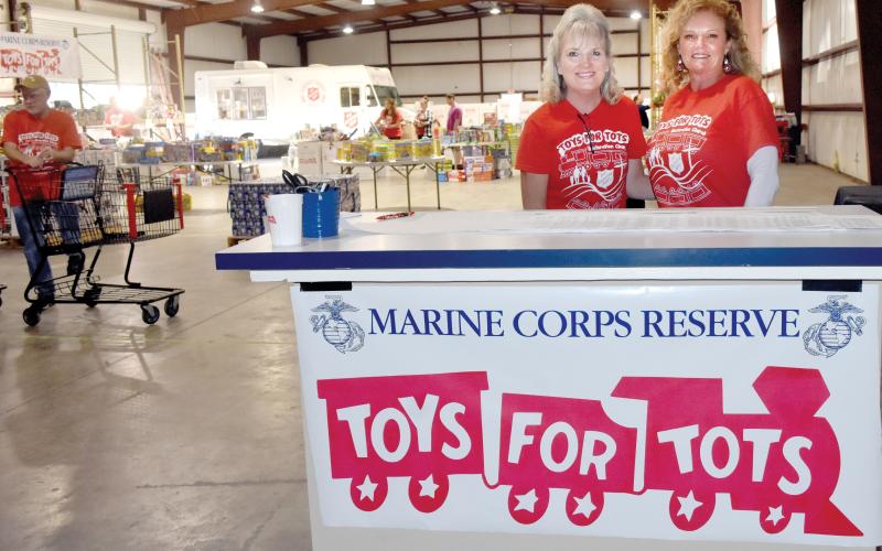 Toys for Tots volunteers