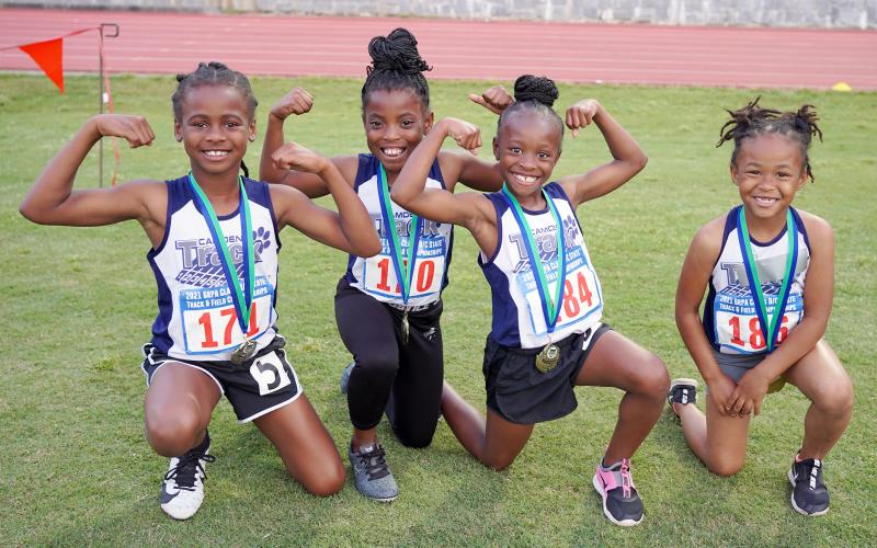 Competing for Camden, Reagan Murchison, Heaven Glover, Josalyn Glover and D'anna Provost captured the gold in the 4x100 relay.