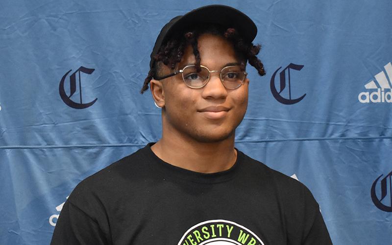 The next stop for Camden County High wrestler Deonte Dozier will be LIfe University in Atlanta. (Andy Diffenderfer | Tribune &amp; Georgian)