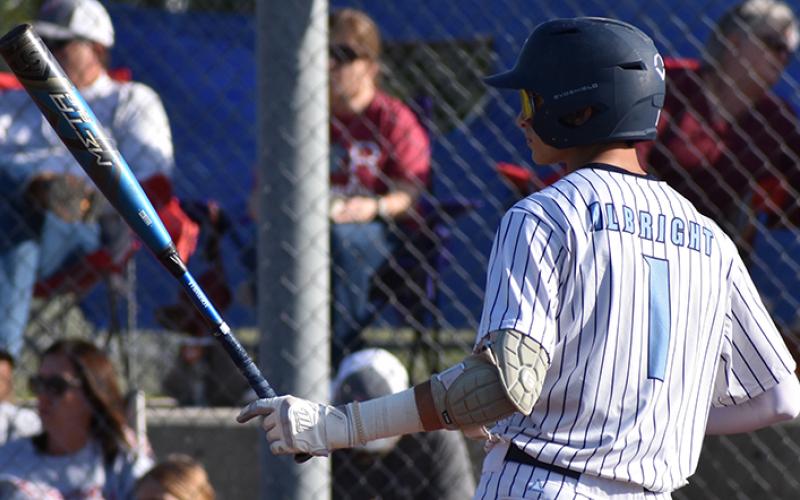 Garrett Albright steps to the plate in the Wildcats’ win over Lowndes. (Andy Diffenderfer, Tribune &amp; Georgian)