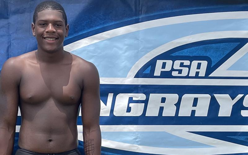 Carlos Barber is the state champion in the 13- and 14-year-old boys 50 backstroke. (Submitted photo)