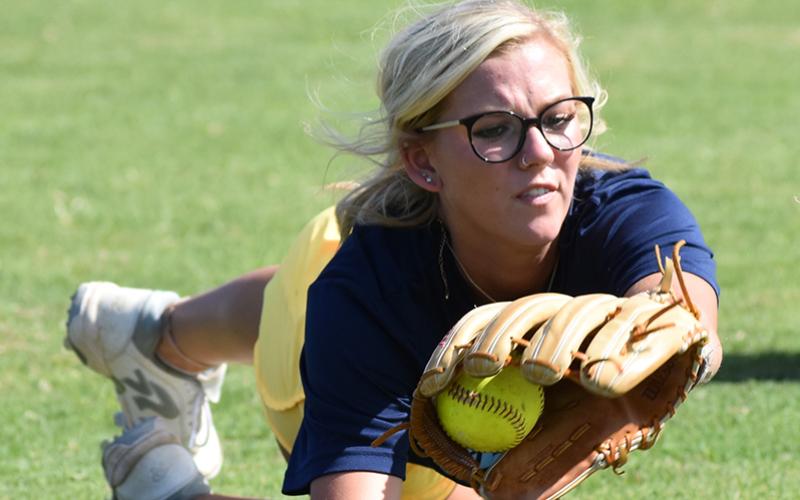 Jadyn Roland will patrol the outfield. (Andy Diffenderfer, Tribune &amp; Georgian)