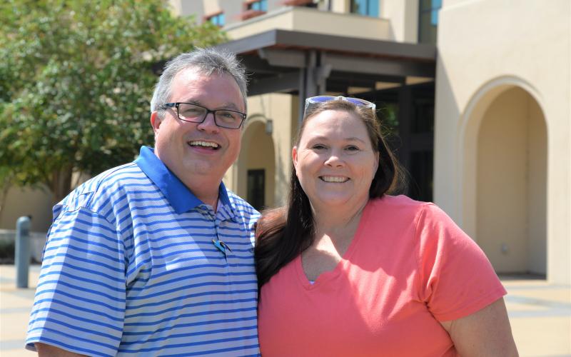 College of Coastal Georgia Associate of Science in Nursing students Kevin Howard and Shannon Evertsen are the first recipients of the Dawana Gibbs Nursing Scholarship. 