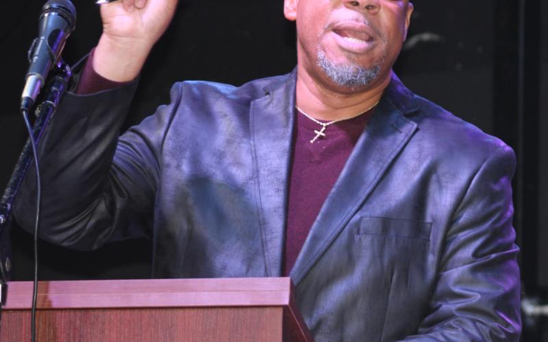 Camden County High School athletic director Welton Coffey was the keynote speaker Monday at the Unity in the Community event in Kingsland.