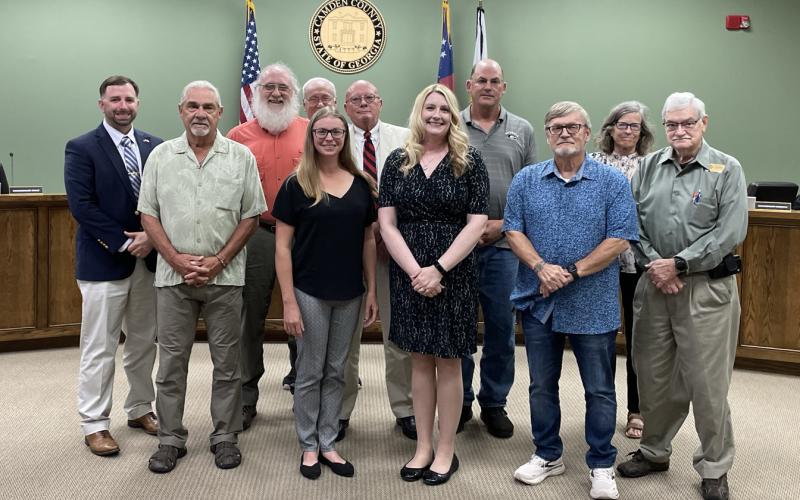 The Camden County Board of Commissioners were joined by representatives from the St. Marys Riverkeeper and St. Marys River Management Committee to recognize the Horsepen Creek Water Improvement Team.