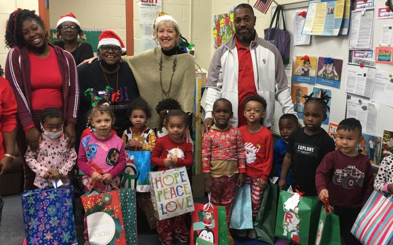 The Robert S. Abbott Race Unity Institute and Women United International provided pajamas and books for 87 children enrolled in the Camden Head Start program in Woodbine.