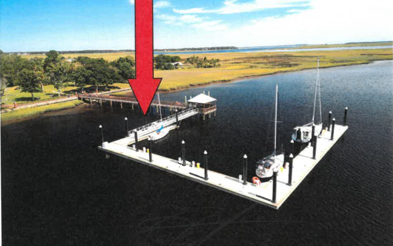 City staff indicate the area that would’ve been used by the National Park Service under a proposal voted down by the St. Marys City Council this week.