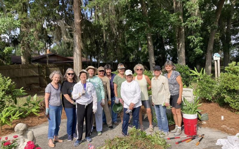 St. Marys Garden Club members recently participated in a spring cleanup day at the St. Marys Senior Center.