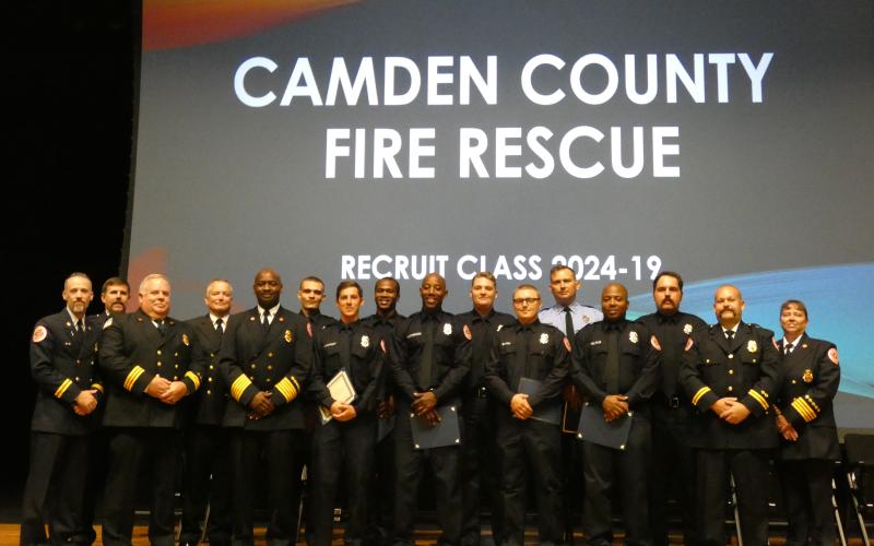 Camden County Fire Rescue recently added eight new firefighters after a recruiting class graduated with its Basic Firefighter requirements.