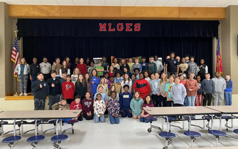 Camden Middle School sixth-grade assistant principal Leatha Massey recently shared with Mamie Lou Gross Elementary fifth-graders her experience meeting Dr. Martin Luther King Jr. when she was a student at Morris Brown College in Atlanta.