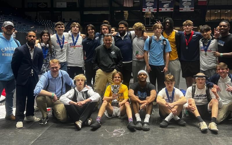 The Camden County boys wrestlers won their 11th straight state traditional championship last weekend in Macon. (Submitted photo)