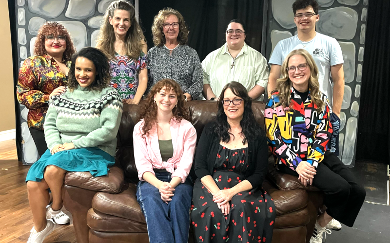 Saltwater Performing Arts will perform “Steel Magnolias” June 19-22. Front row, from left, are cast members Eden George, Shelby Armentrout, Nichole Sternad and Whitney Bryan. Back row: Samantha Champeau, Edie Blakenburg, Denise Oravec, Anna Wheater and Chance Davis.