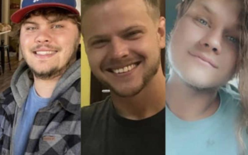 Christopher Tyler Barlow, from left, Caleb Wilkinson and Dalton Conway went missing in October 2023 after the boat they were fishing on failed to return to Brunswick.
