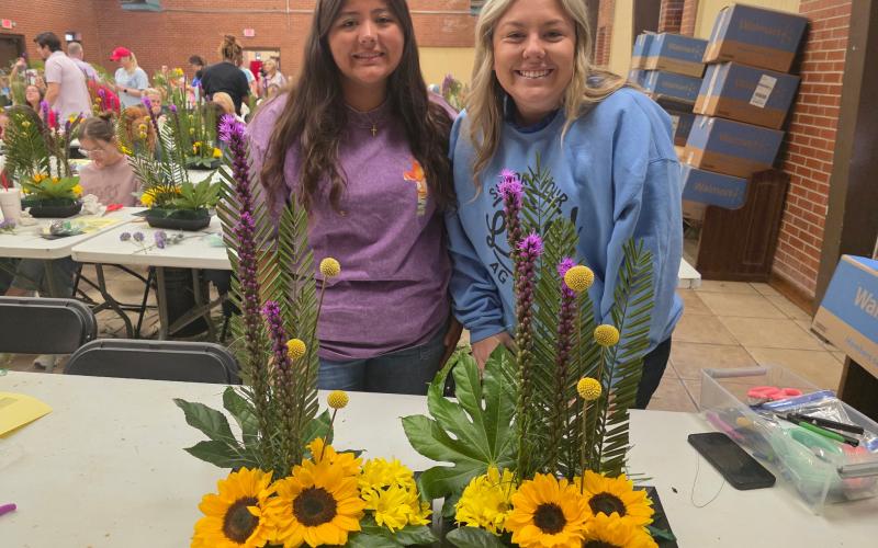 Camden County High School FFA member Alissa Clark and FFA Advisor Haley Teston recently attended the statewide FFA Floral Design Career Development Event.