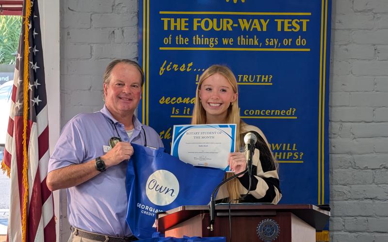 Camden County High School senior Sadie Streit was named the Rotary Club of Camden County’s Student of the Month for October.