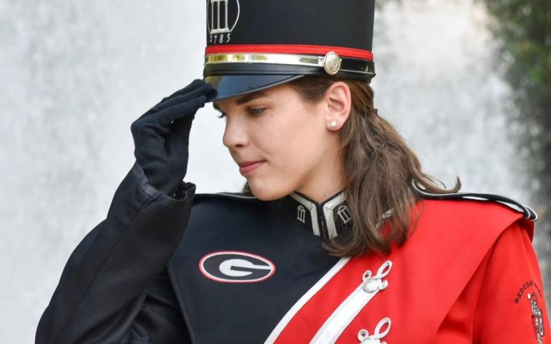 Camden County High graduate Caitlin Shupe is one of four drum majors for the University of Georgia's Redcoat Marching Band.