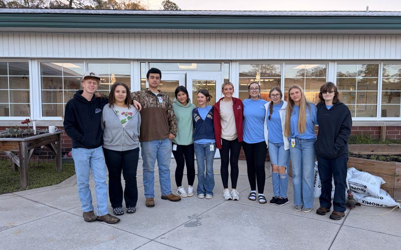 Camden County High School SkillsUSA and FFA members partnered for a Day of Service at the Woodbine Senior Center on March 18.