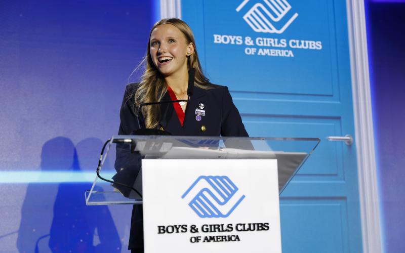 Naval Submarine Base Kings Bay’s Kate Parks is recognized June 11 during a ceremony in Atlanta as the Boys &amp; Girls Clubs of America’s 2026 Southeast Military Youth of the Year.