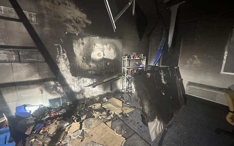 A fire last week at David L. Rainer Elementary School resulted in eight classrooms being inoperable on the first day of school Wednesday.