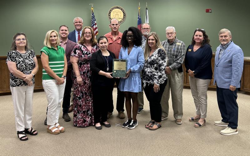 The Camden County Board of Commissioners recently received an award for Outstanding Achievement from Popular Annual Financial Reporting.