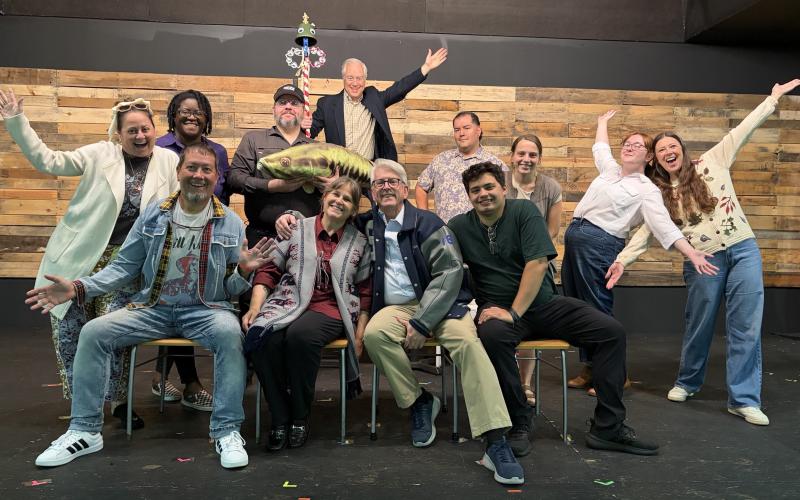 Saltwater Performing Art’s Encore Troupe will perform “Come From Away” from Aug. 14-23 with a special memorial performance Sept. 11. Cast members, front row, from left are Johnny Mandt, Rachel Wise, Ken Johnson and Chance Davis. Middle row: Renee Lacroix, Ebony Hoggard, Steven Jones, Louis Vallejo, Rachel Kelsey, Katie Bullock and Chrissy Stone. Back row: Erik Nesteruk. Not pictured: Damian Vallejo and Aury Dunlap.