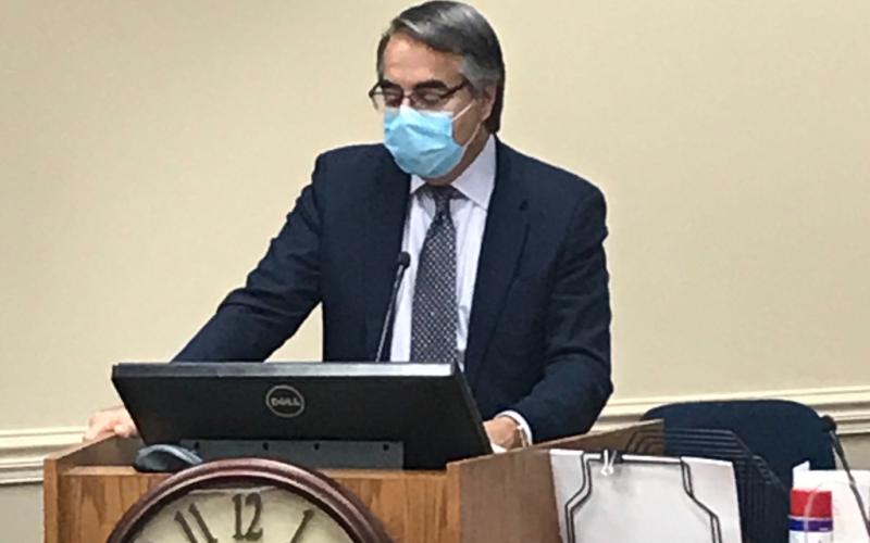 Worldwide Terminals Fernandina CEO and Port of Fernandina director Christopher Ragucci said total tonnage at the port was up from 11,251 tons in May to 38,415 in June. JULIA ROBERTS/NEWS-LEADER