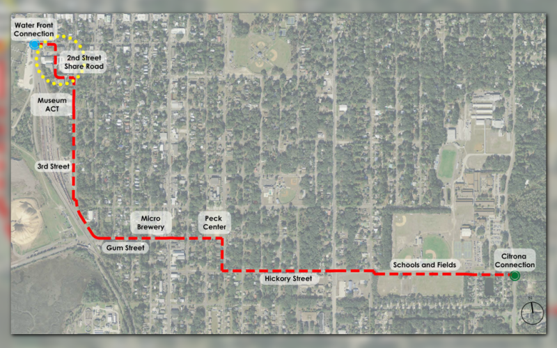 The city of Fernandina Beach will move forward with a planned trail from Citrona Drive to the Amelia River waterfront. The details of the planned trail can be viewed at https://bit.ly/30VSTQc. CITY OF FERNANDINA BEACH