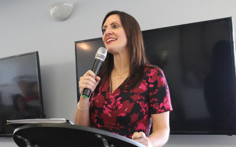 Lt. Gov. Jeanette Nuñez speaks Friday to the Federated Republican Women of Nassau at the Fernandina Beach Golf Club.