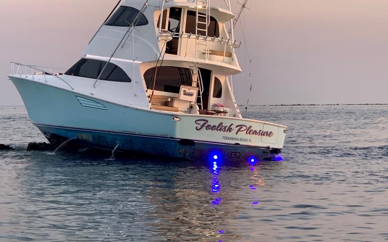A yacht hit the jetties on Sunday morning. Everyone aboard was rescued.  Nassau County Sheriff's Office