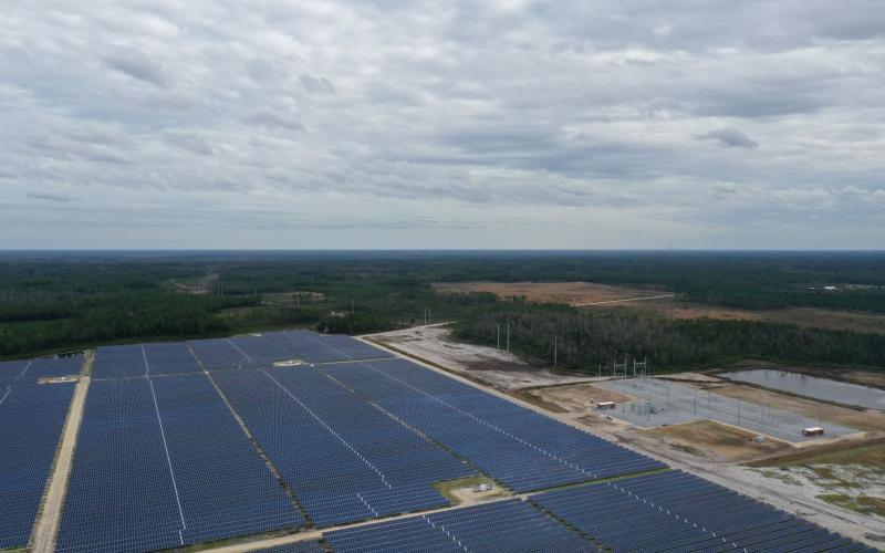 Florida Power &amp; Light is Florida’s largest solar producer with 33 solar energy centers in operation as of January, including this one in Nassau County. Universal solar energy centers have brought FPL’s current solar capacity to 2,344.5 megawatts. As of January, nine additional solar energy centers are under construction. These sites will add about 2.7 million additional solar panels to the state. Each of these solar energy centers is 74.5 megawatts.