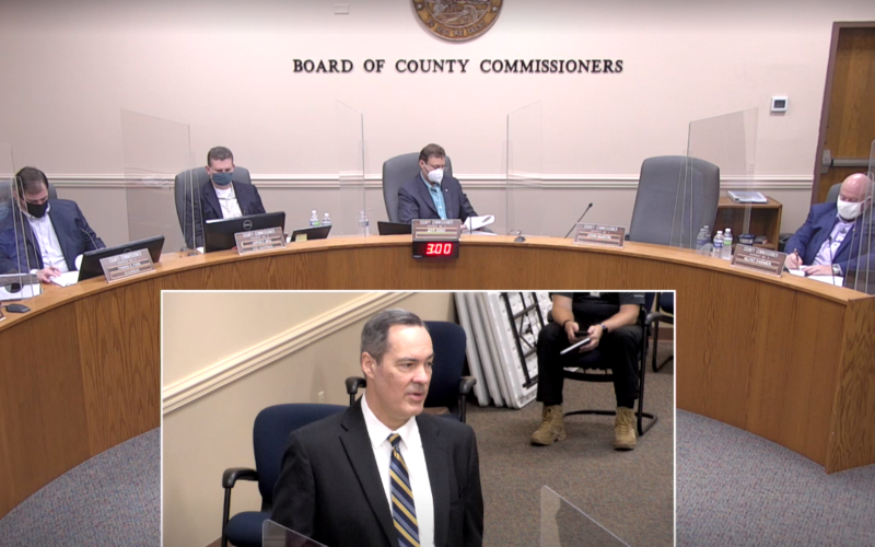 Purvis, Gray and Co.’s Ron Whitesides presents the annual audit report to the Nassau County Board of County Commissioners.