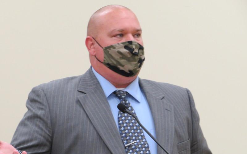 Josh Bass, the father of a student at Callahan Middle School, told the Nassau County School Board students are sitting three to a seat on buses in violation of guidelines set forth in the school district’s reopening plan. JULIA ROBERTS/NEWS-LEADER