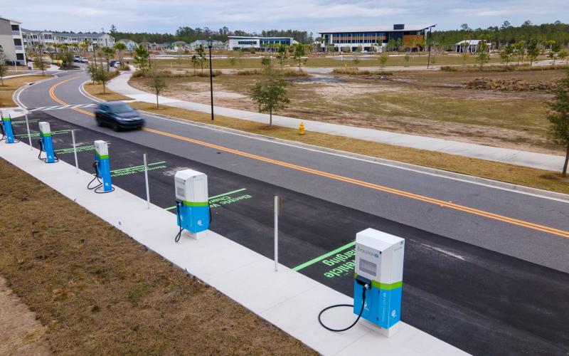 Florida Power &amp; Light has installed electric vehicle charging port locations in three new areas, including in the Wildlight development in Yulee.