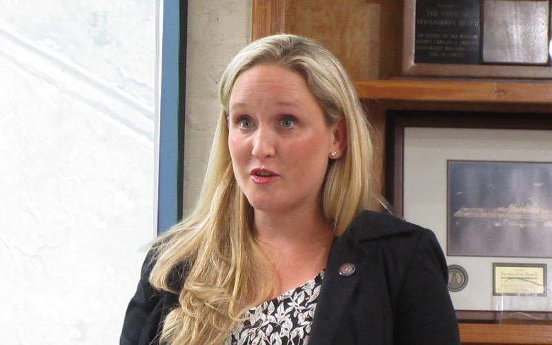 Kelly Gibson, director of the Fernandina Beach Planning &amp; Conservation Department, announced Tuesday that the city has received a $100,000 donation to its land conservation efforts. JULIA ROBERTS/NEWS-LEADER