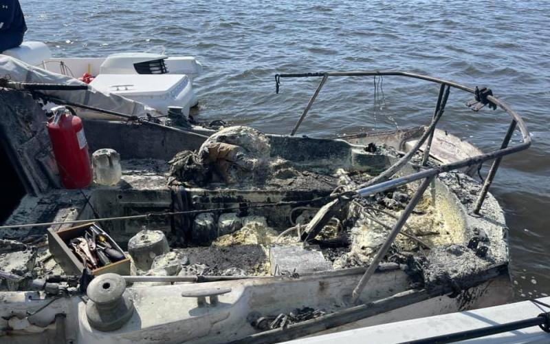 A fire Sunday morning resulted in damage to a sailboat in the Fernandina Harbor Marina. One person was injured in the fire.