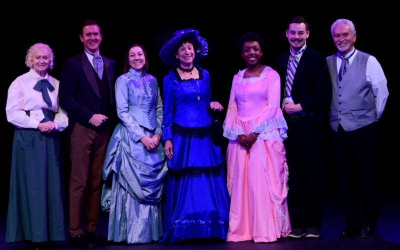 The cast of “The Importance of Being Earnest” brings the hilarious 1985 play to life at the Amelia Community Theatre.