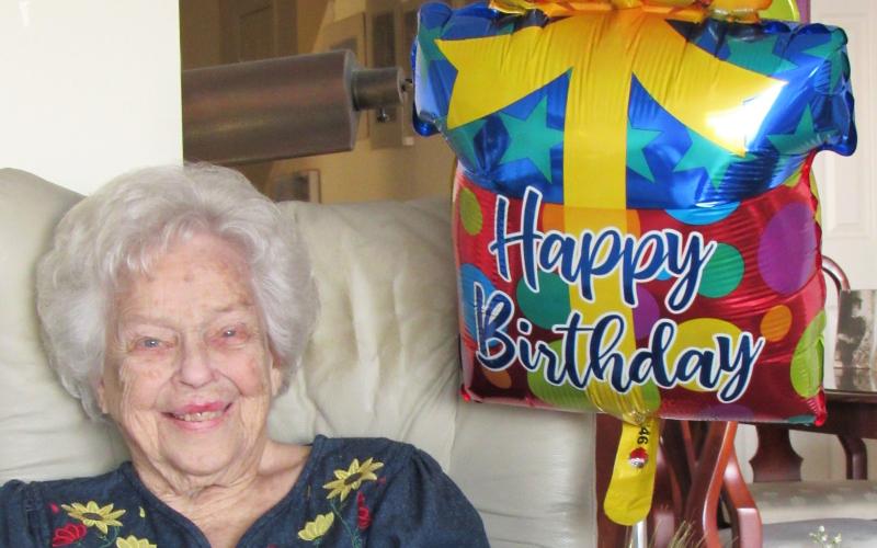 Nassau County Council on Aging member and Amelia Island resident Sally Spencer celebrates her 99th birthday at her home.