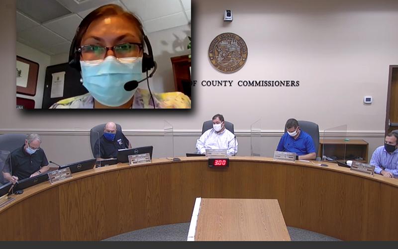 Dr. Eugenia Ngo-Seidel, the director of Florida Department of Health-Nassau, addressed the Nassau County Board of County Commissioners on Wednesday. BOCC
