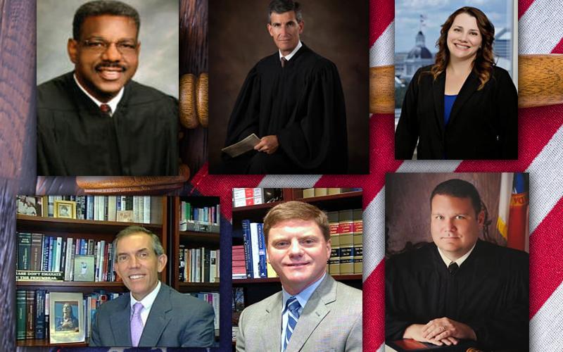 There are a total of 15 judges on the Florida First District Court of Appeals, six of whom are on the Nov. 3 ballot because their current term ends Jan, 5, 2021. Voters will decide whether these six judges should be retained past that date.  Photos from Florida First District Court of Appeals
