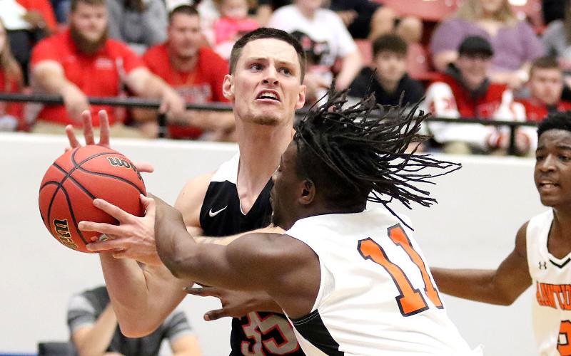 Jacob Crews in action at state for the Hilliard Flashes. The 6-foot-7 guard is the all-county boys basketball team’s most valuable player for the third year in a row. Brian LaCross/special