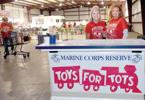Toys for Tots volunteers