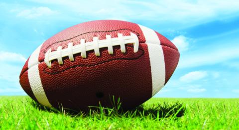 Football on turf (illlustration)