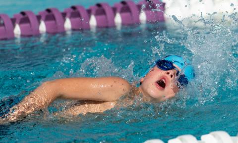 Mason Bellini won all four of his events in the U6 division. 