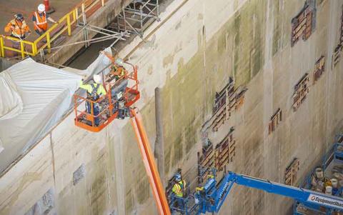 Dry dock at King Bay Naval Submarine Base