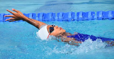 The Camden PSA Stingrays’ Logan Tacbas won the 100 individual medley Monday at a home meet. (Andy Diffenderfer/Tribune & Georgian)