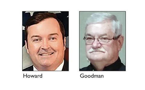 Camden County Administrator Steve Howard and St. Marys City Councilman Jim Goodman, the likely holder of the Camden County Board of County Commissioner District 4 post.